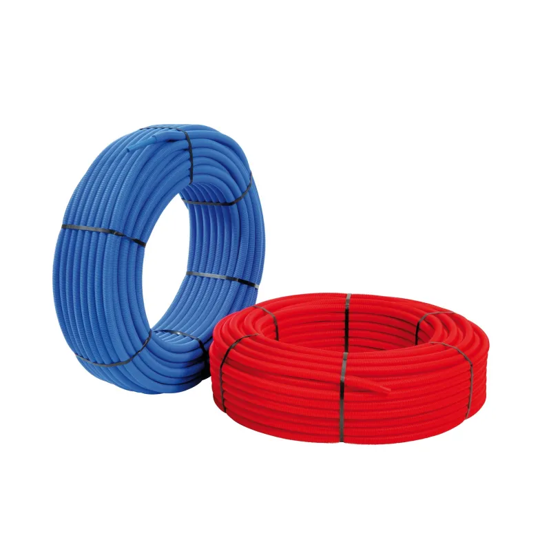 Tube PER pré-gainé simple bleu ou rouge