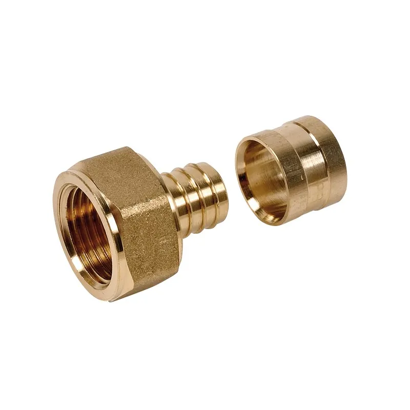 Raccord femelle fixe à glissement laiton