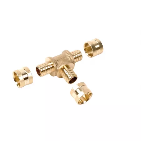 Raccord Té égal à glissement laiton