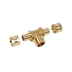 Raccord Té mâle à glissement laiton