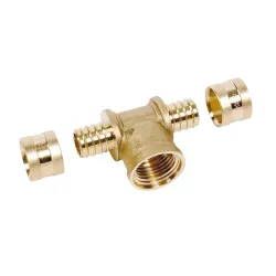 Raccord Té femelle à glissement laiton