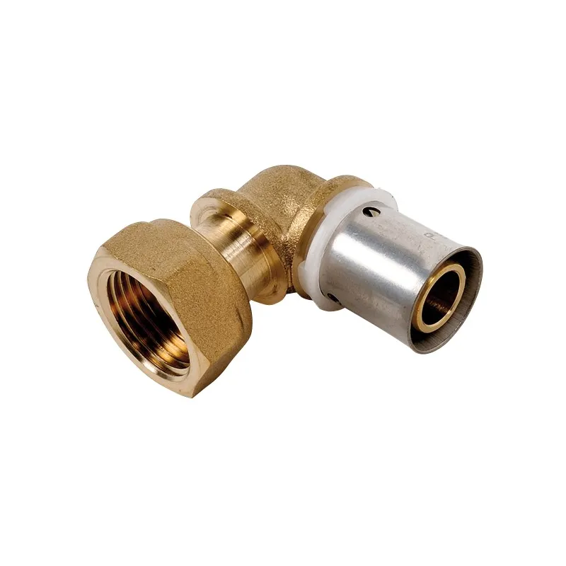 Raccord coude écrou tournant à sertir type radial pour PER ou PB