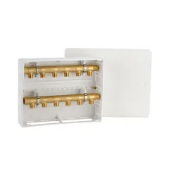 Exemple de Coffret plastique pour collecteur 3/4" et 1" installé