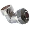 Raccord Coude Mâle nickelé à compression gros diamètres pour tube PER ou PB