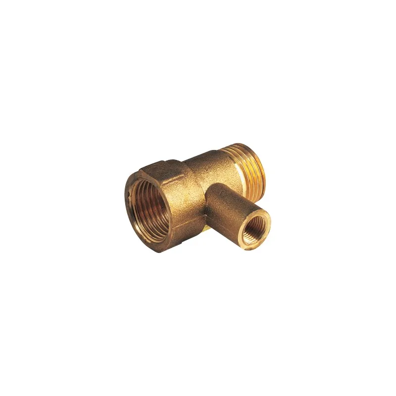 Raccord laiton MF1/2" Porte-thermomètre F1/4" (dérivation)