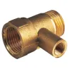 Raccord laiton MF1/2" Porte-thermomètre F1/4" (dérivation)