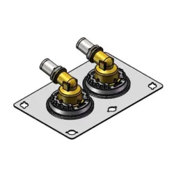  	Vue arrière Système de fixation pour tube PER à glissement "SERTIFIX" entraxe 55mm