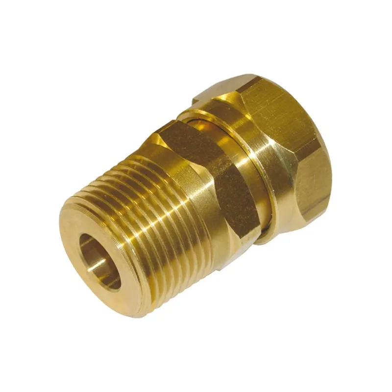 Raccord Mâle sans outillage laiton pour onduleux inox