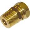 Raccord Mâle sans outillage laiton pour onduleux inox