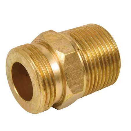 Raccord Mamelon sans outillage laiton pour onduleux inox