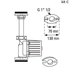 Kit "RAPID'SERVICE" télescopique pour circulateurs de la gamme domestique filetés