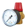Soupape avec manomètre monté FF 1/2" 313 type ZM
