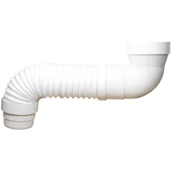 Pipe coudée WC souple extensible PVC Ø100 universel