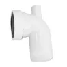 Pipe WC rigide coudée Ø100 universel avec piquage Ø40