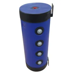 Ballon tampon mural 4 piquages par côté avec jaquette skaï pour chauffage + climatisation