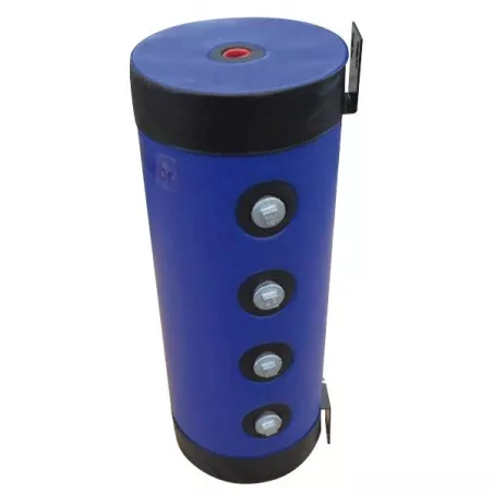 Ballon tampon mural 4 piquages par côté avec jaquette skaï pour chauffage + climatisation