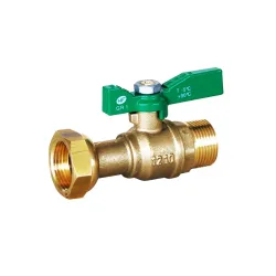 Vanne à sphère laiton PN20 à écrou tournant Mâle Femelle manette laiton 2/3 1/3 en 3/4"