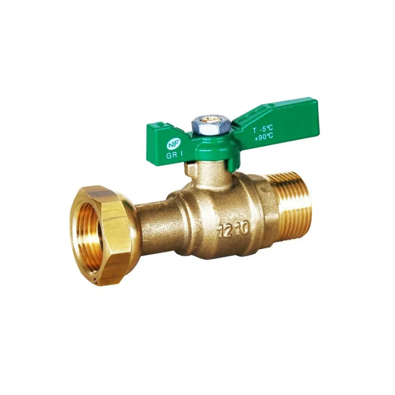 Vanne à sphère laiton PN20 à écrou tournant Mâle Femelle manette laiton 2/3 1/3 en 3/4"