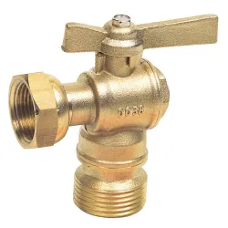 Vanne à sphère laiton PN20 à écrou tournant mâle Femelle équerre manette laiton 2/3 1/3 manette papillon laiton