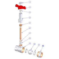 Nomenclature modèle femelle femelle poignée papillon rouge