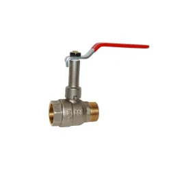 Vanne à sphère laiton titré CW617N mâle - femelle avec prolongateur poignée plate