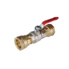 Vanne à sphère laiton titré CW617N femelle - femelle avec raccord pour tube PE