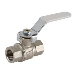 Vanne à sphère laiton titré CW617N dégraissée femelle - femelle poignée plate