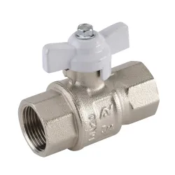 Vanne à sphère laiton titré CW617N dégraissée femelle - femelle poignée papillon