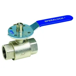 Vanne à sphère laiton titré CW617N femelle - femelle cadenassable avec décompression 