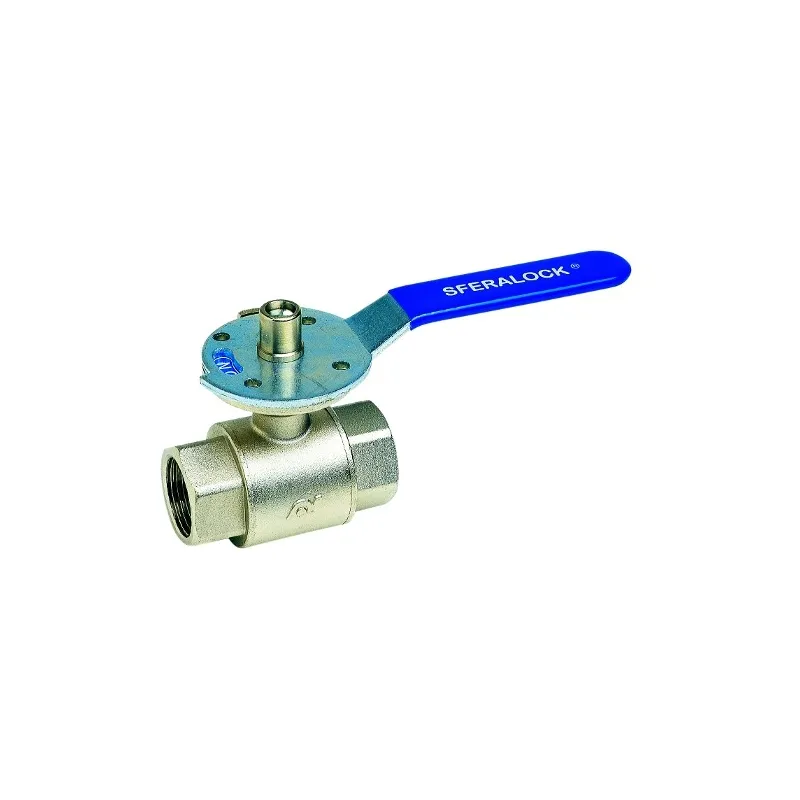 Vanne à sphère laiton titré CW617N femelle - femelle cadenassable avec décompression 