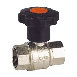 Vanne à sphère laiton titré CW617N femelle - femelle avec démultiplicateur