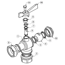 NOMENCLATURE MODELE ECROU PRISONNIER FEMELLE AVEC MANETTE LAITON 660