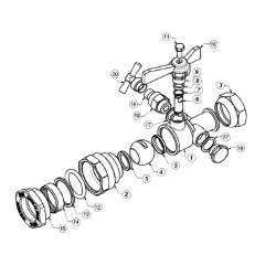 NOMENCLATURE MODELE ECROU PRISONNIER - RACCORD DECA DROIT A PURGE 657