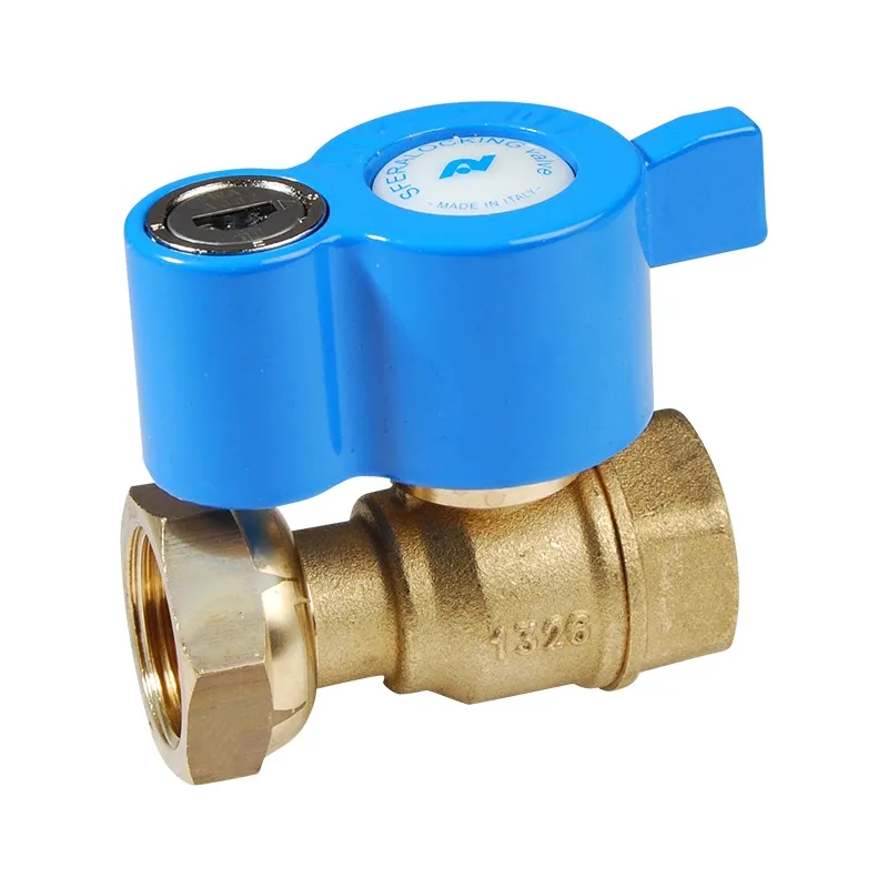 Vanne à sphère laiton cadenassable à écrou prisonnier - femelle