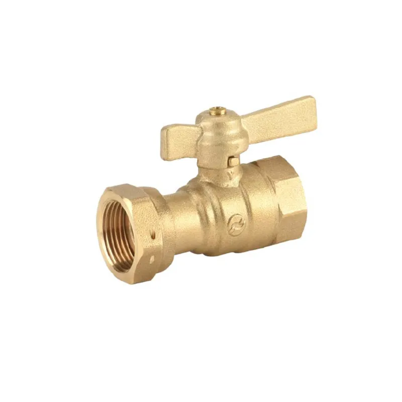 Vanne à sphère laiton série bâtiment à écrou tournant - femelle modèle droit manette laiton 2/3-1/3