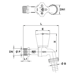Robinet de puisage antigel DIMENSIONS 698
