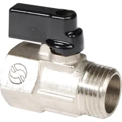 Mini vanne à sphère laiton nickelé mâle - femelle