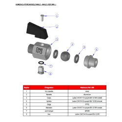 NOMENCLATURE MODELE MALE – MALE ( REF.690 )