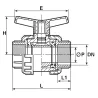DIMENSIONS MODELE AVEC EMBOUTS TARAUDES 584