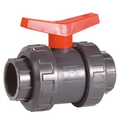 Vanne à sphère PVC modèle industrie Femelle - Femelle taraudés BSP