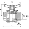 DIMENSIONS MODELE AVEC EMBOUTS TARAUDES 599