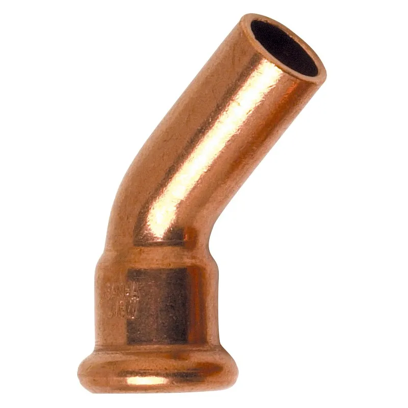 Raccord cuivre à sertir courbe 45° 6040 A mâle - femelle