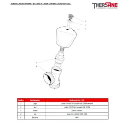 NOMENCLATURE ROBINET MACHINE A LAVER CHROME LOURD REF.1332