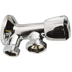 Robinet machine à laver (sortie 3/4") laiton chromé mâle mâle avec applique incorporée