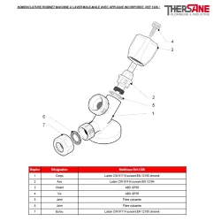 NOMENCLATURE ROBINET MACHINE A LAVER MALE-MALE AVEC APPLIQUE INCORPOREE REF.1326