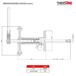 DIMENSIONS MACHINE A PERCER ( en mm )