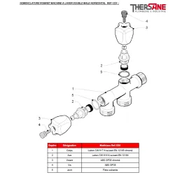 NOMENCLATURE ROBINET MACHINE A LAVER DOUBLE MALE HORIZONTAL REF.1331