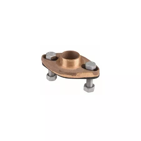 Bride d’adaptation ovale bronze pour robinet avec raccord à joint large