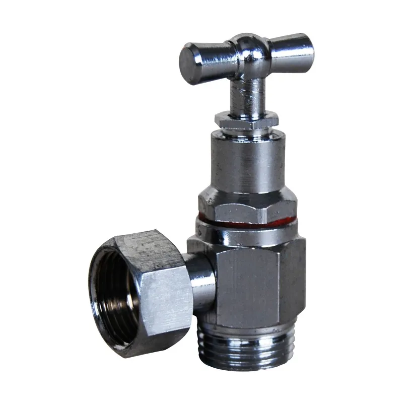 Robinet à potence équerre pour réservoir de WC laiton chromé mâle femelle 3/8"