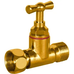 Robinet à potence droit pour réservoir de WC laiton mâle femelle 3/8"